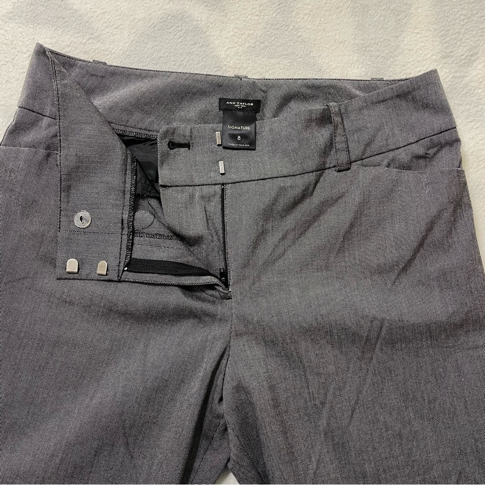 Ann Taylor Signature Gray Dress Pants Size 8 – Cotton Blend